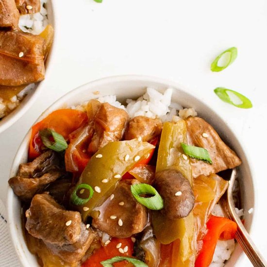 Slow Cooker Pepper Steak