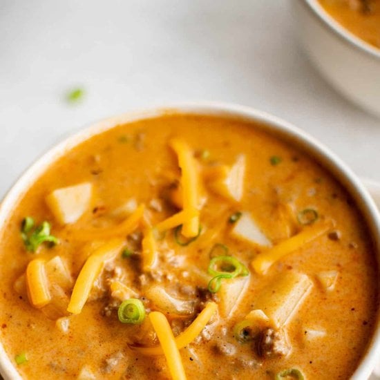 Taco Potato Hamburger Soup