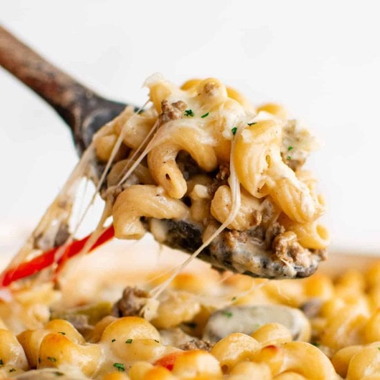 Philly Cheesesteak Casserole