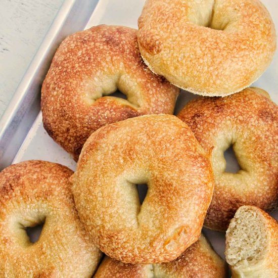 Plain Bagel Recipe (5 Ingredients)