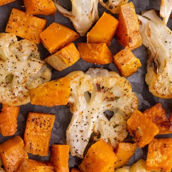 Roasted Cauliflower & Sweet Potato