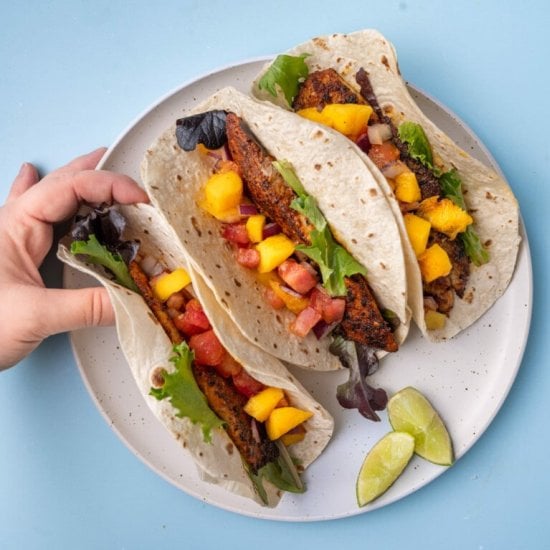 30-Minute Fish Tacos with Mango Salsa