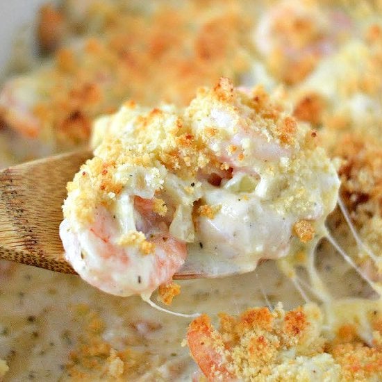 Garlic Shrimp Au Gratin