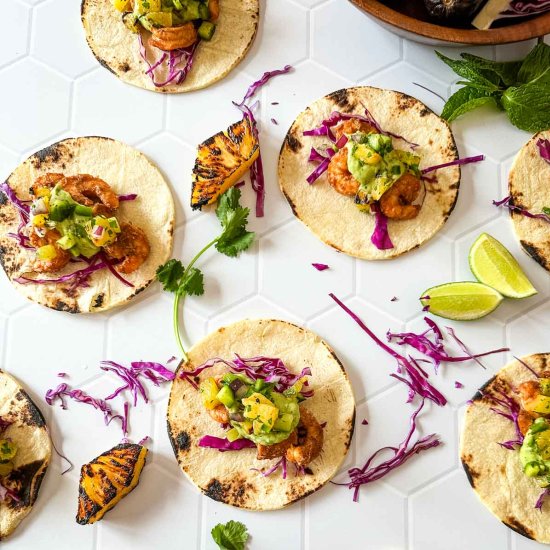 Tacos with Roasted Pineapple Salsa