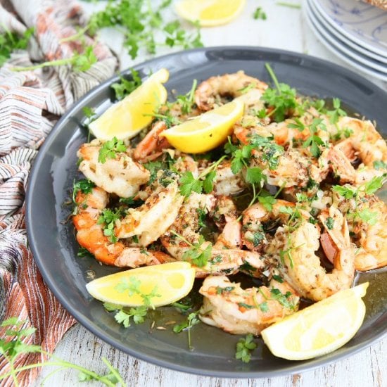 Garlic and Cumin Butter Prawns