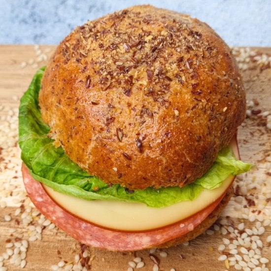 Flaxseed Cottage Cheese Bread Rolls