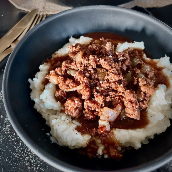 Salsbury Ground Beef & Mash