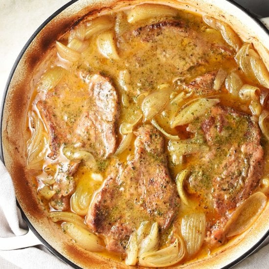 Braised Pork Steaks Polish Style
