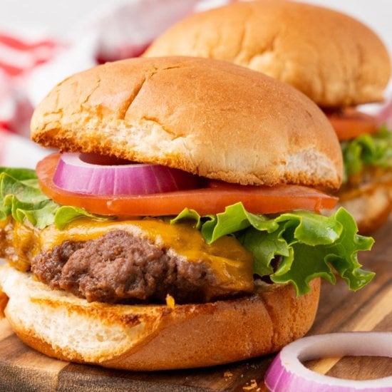 Easy Cast Iron Hamburgers