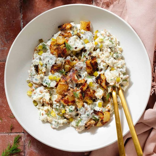 Crispy Smashed Potato Salad
