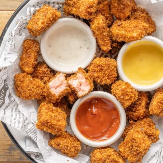 Easy Crispy Baked Salmon Nuggets
