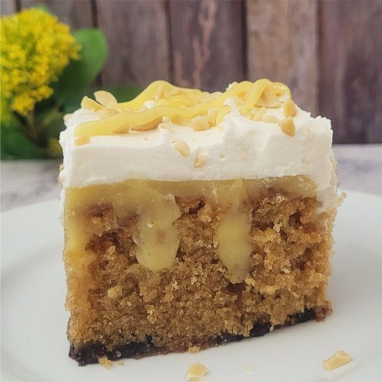 PB & Banana Poke Cake