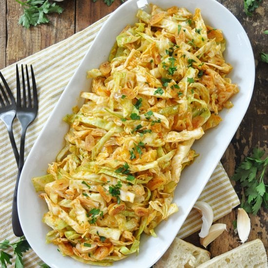Spanish Garlic Cabbage Salad