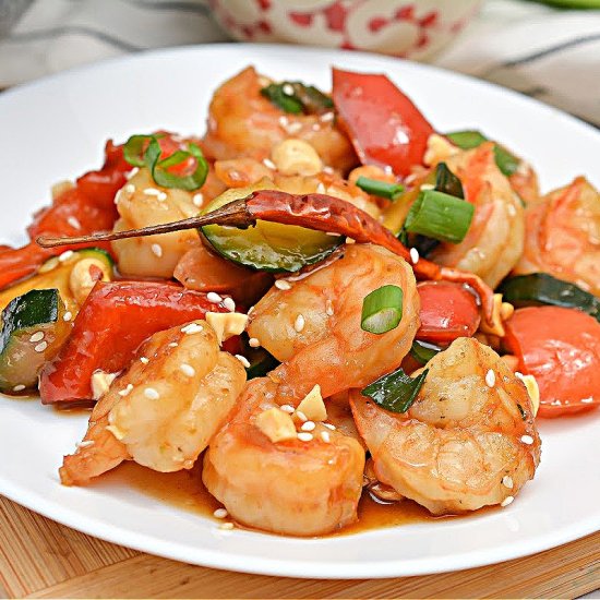 Keto Kung Pao Shrimp