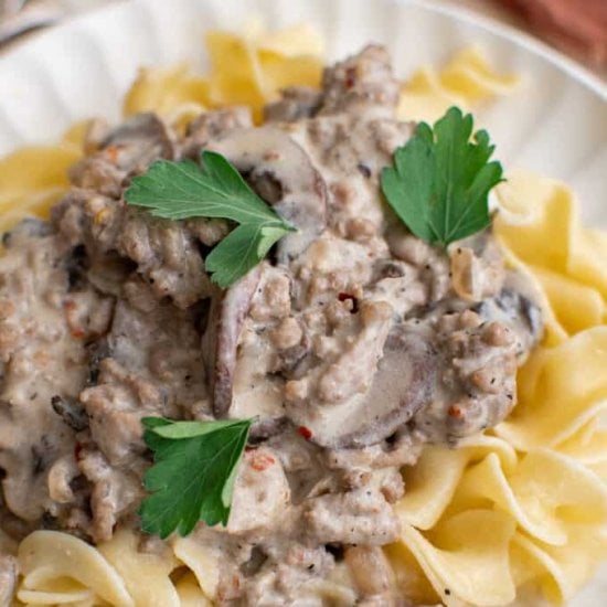Ground Beef Stroganoff