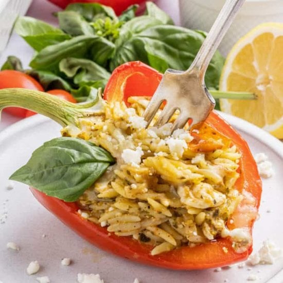Orzo Stuffed Peppers