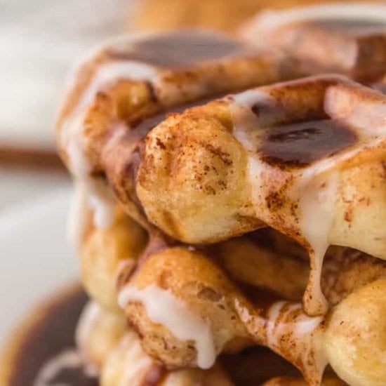 Cinnamon Roll Waffles