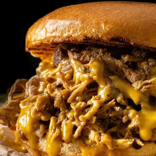 Oven-Braised Pulled Pork Sandwich