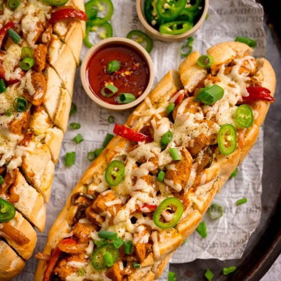 Buffalo Chicken Garlic Bread