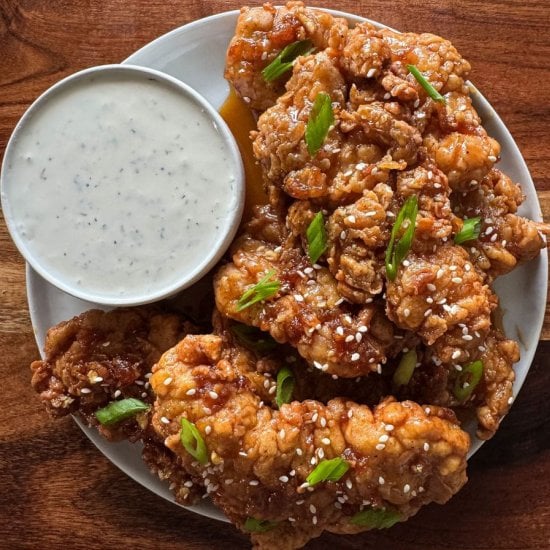 Crispy Honey Garlic Chicken Tenders