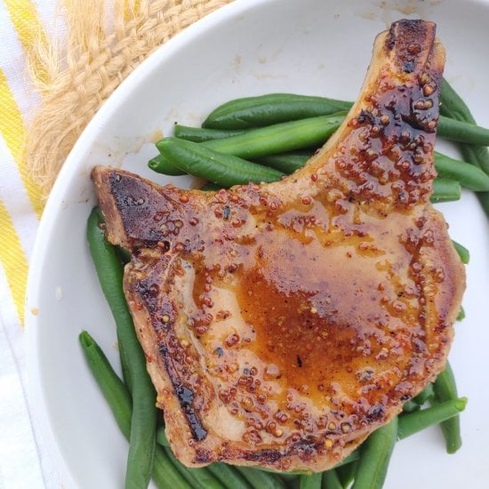 Honey Mustard Glazed Pork Chops
