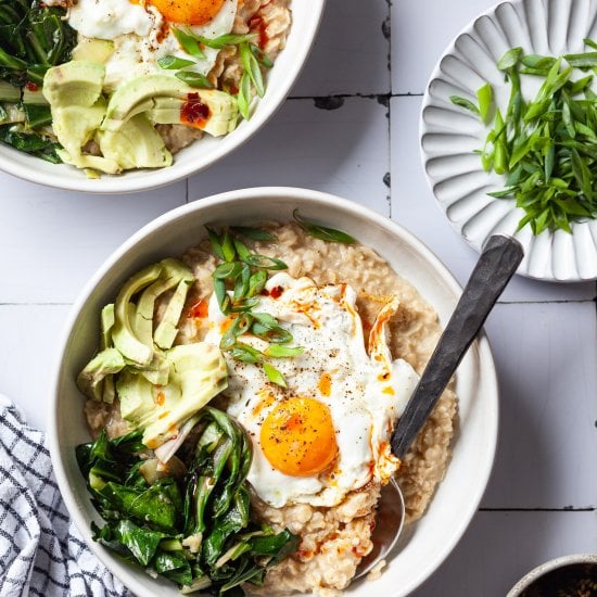 Savory Oatmeal with Eggs