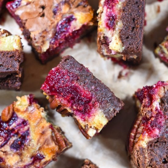 Brie and Cranberry Brownies