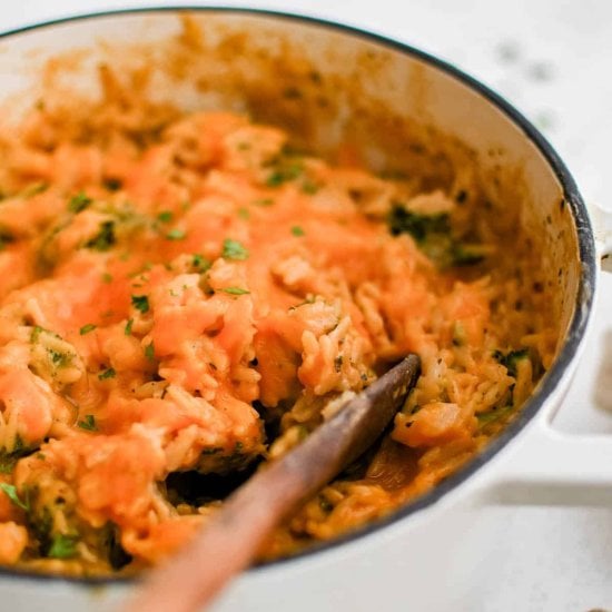 Broccoli Cheddar Orzo