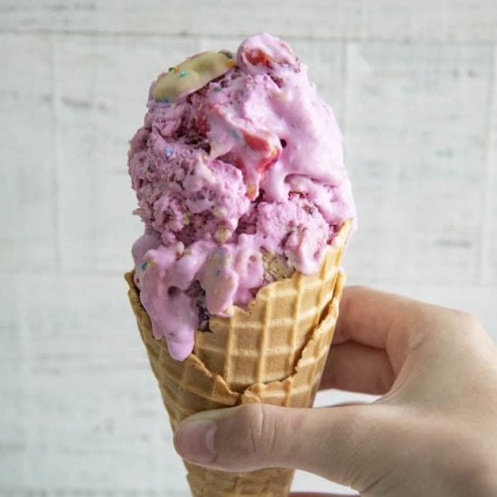 No Churn Circus Cookie Ice Cream