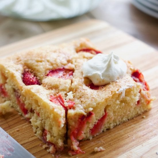Strawberry Lemon Snacking Cake