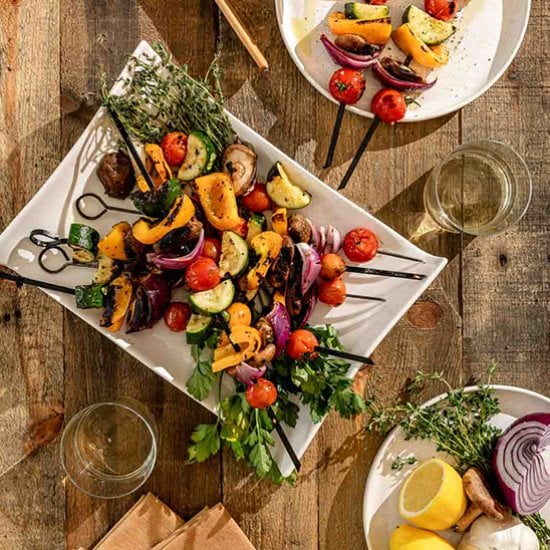 Garlic + Herb Veggie Skewers