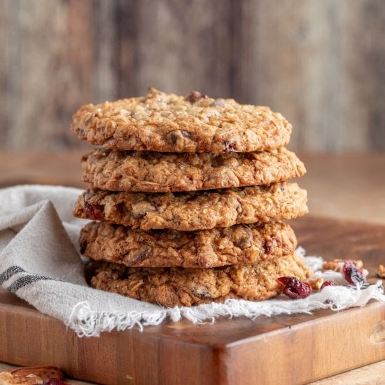 Oatmeal, Cranberry, Pecan Cookies
