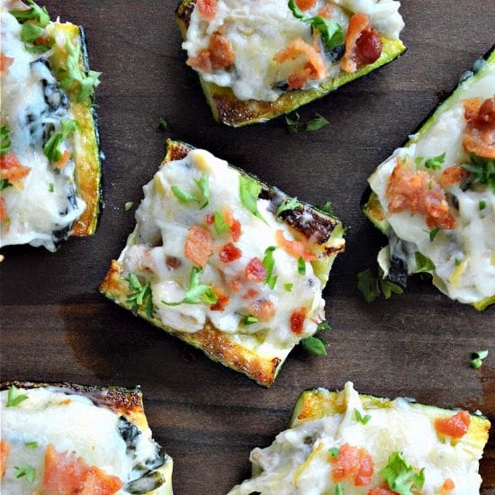 Spinach Artichoke Zucchini Bites