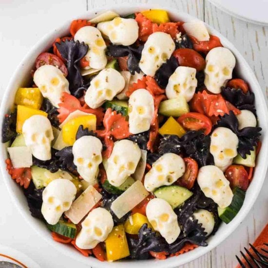 Spooky Halloween Pasta Salad
