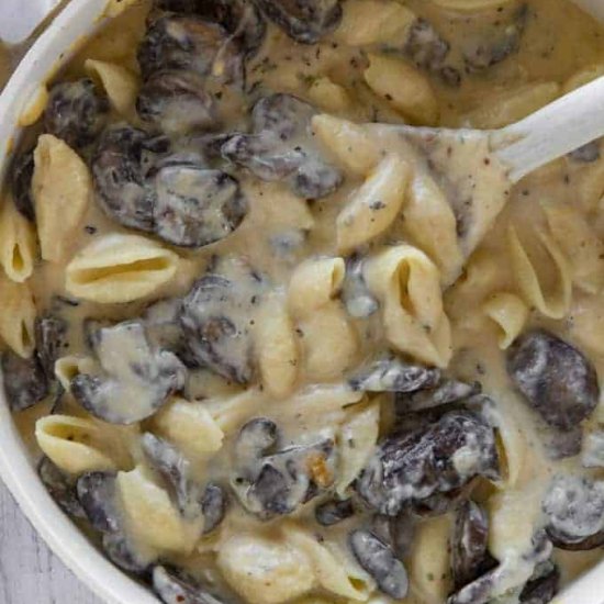 Mushroom Shells and Cheese
