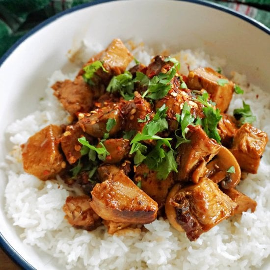 Leftover Pork with Garlic Sauce