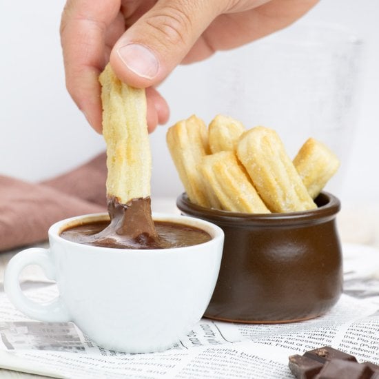 Air-Fryer Churros with Hot Chocolate