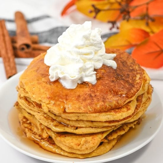 Cottage Cheese Pumpkin Pancakes