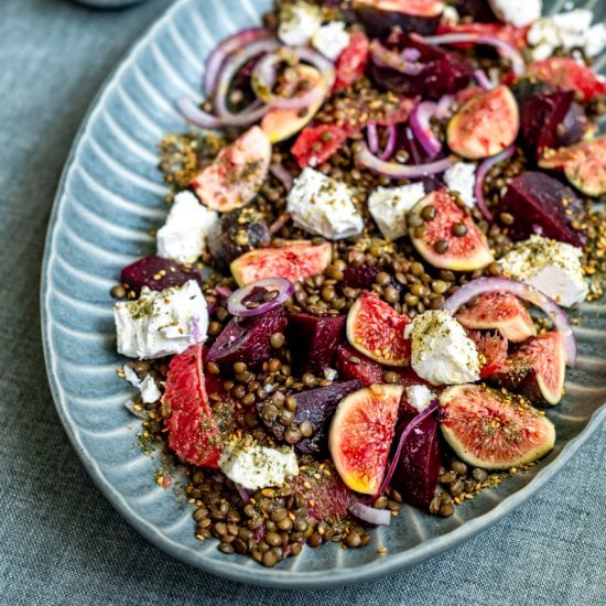 Beetroot, Fig and Lentil Salad