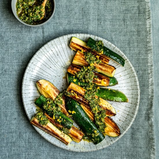 Charred Zucchini with Gremolata