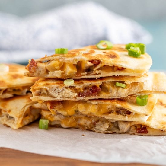 Chicken Bacon Ranch Quesadillas