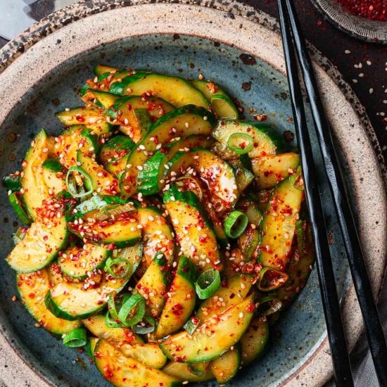 Spicy Korean Cucumber Salad