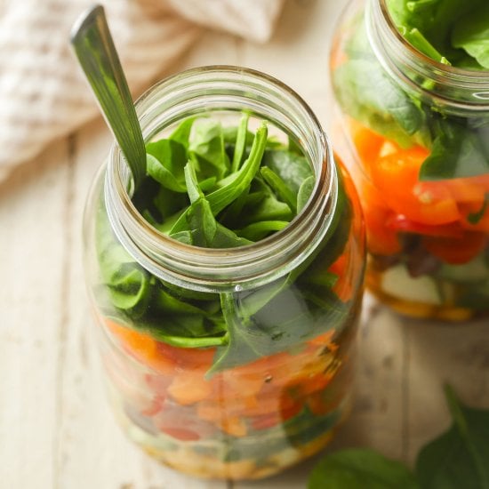 Mediterranean Mason Jar Salads