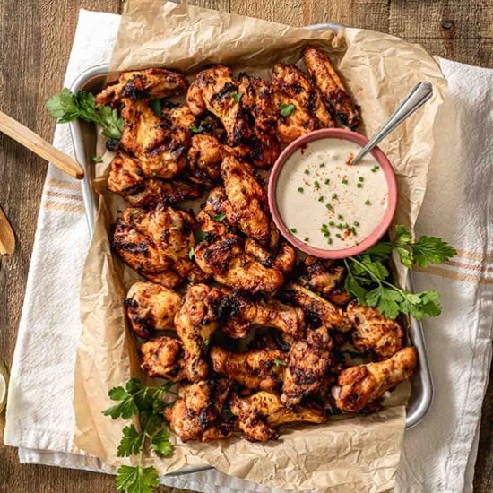 Spicy Wings & Alabama White Sauce