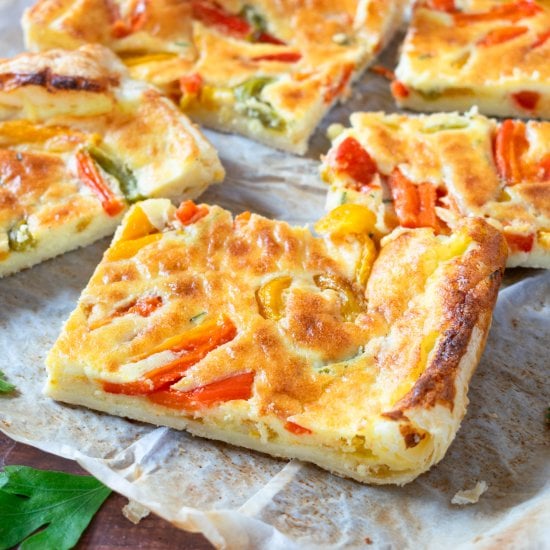 Roasted Pepper Mascarpone Tart