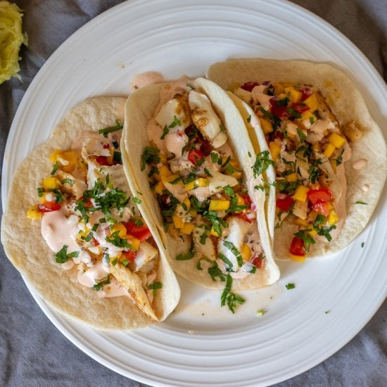 Fish Tacos with Mango Salsa