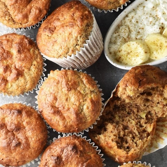 Cottage Cheese Banana Muffins