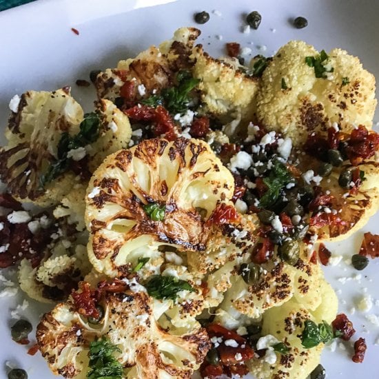 Mediterranean Roasted Cauliflower
