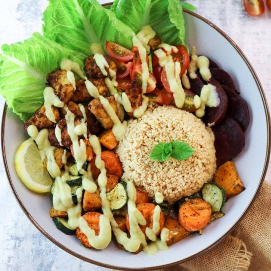Tofu and Veggies Traybake