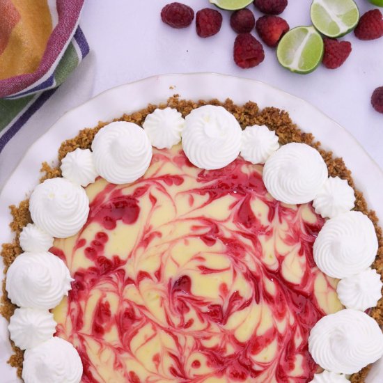 Raspberry Key Lime Pie